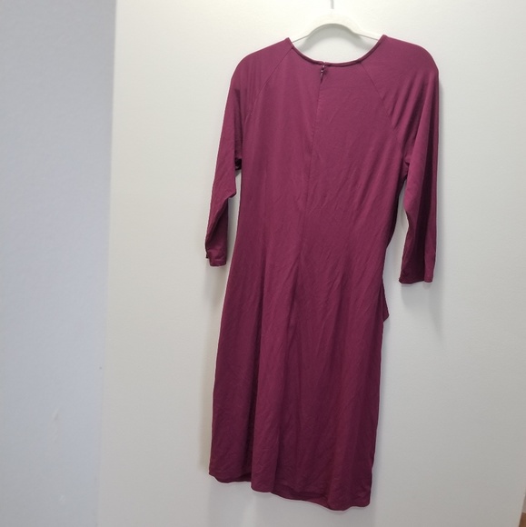 Maroon Ann Taylor Twist Front Dress - Picture 4 of 7